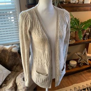 Aeropostale cream colored knit sweater cardigan